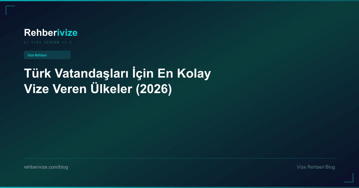 Türk Vatandaşları İçin En Kolay Vize Veren Ülkeler (2026) - Rehberivize Vize Rehberi