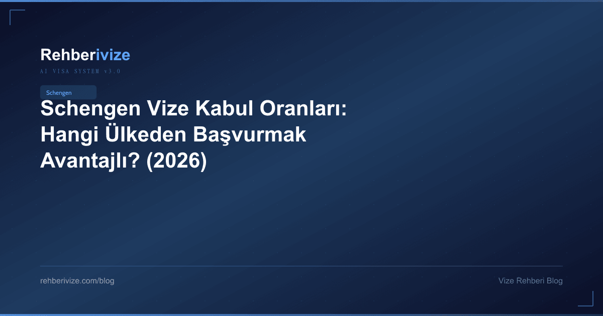 Schengen Vize Kabul Oranları: Hangi Ülkeden Başvurmak Avantajlı? (2026) - Rehberivize Vize Rehberi